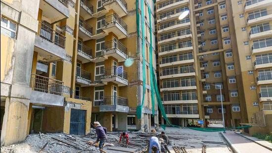 On Monday, NBCC’s safety standards were put to question by the Amrapali homebuyers who said that nearly 650 residents of the state-run firm’s Green View project in Gurugram have been asked to vacate the “unsafe” structures. (PTI)