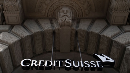 The front entrance of the headquarters of Swiss bank Credit Suisse in Zurich. (AFP)