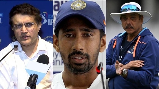 Sourav Ganguly; Wriddhiman Saha; Ravi Shastri