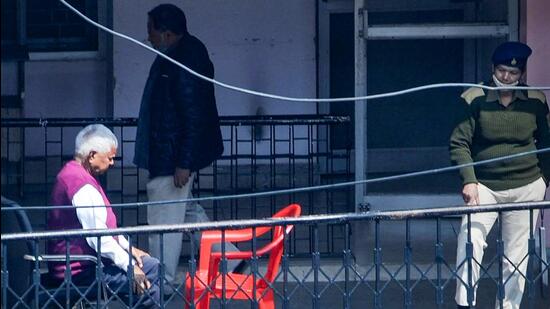 Rashtriya Janata Dal chief Lalu Prasad Yadav was shifted to the Rajendra Institute of Medical Sciences (RIMS), Ranchi, from Hotwar jail on Tuesday. (PTI)
