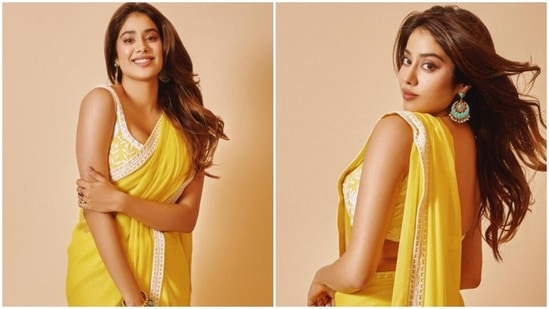 Janhvi Kapoor's sartorial sense of fashion always manages to steal our hearts. The actor, who loves to deck up in the six yards of grace, shared a slew of pictures from one of her recent fashion photoshoots on her Instagram profile a day back. The pictures, besides making us swoon, is also setting the bar for ethnic fashion really high.(Instagram/@janhvikapoor)