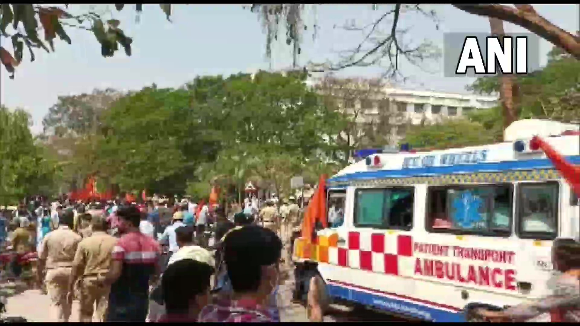 Body of the 26-year-old Bajrang Dal activist being taken to his home amid security after postmortem on Monday. (ANI Twitter) Body of the 26-year-old Bajrang Dal activist being taken to his home amid security after postmortem on Monday. (ANI Twitter)