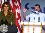 Delhi chief minister Arvind Kejriwal said former US First Lady Melania Trump was impressed by the school built under the Delhi government(HT photo, AFP) Delhi chief minister Arvind Kejriwal said former US First Lady Melania Trump was impressed by the school built under the Delhi government(HT photo, AFP)