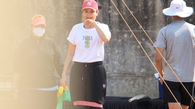 Anushka Sharma training in the nets for Chakda Xpress on Tuesday. (Photo: Varinder Chawla)