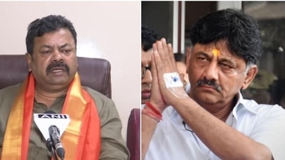 Renukacharya, BJP MLA and political secretary to Karnataka CM, accused DK Shivakumar and other Congress leaders for the murder of Bajrang Dal activist Harsha (ANI)
