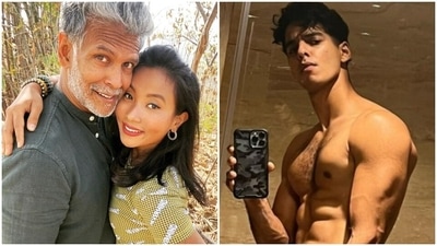 Milind Soman swings 7kg Mudgar in horse stance in impressive video: Ankita Konwar, Ishaan Khatter react Milind Soman swings 7kg Mudgar in horse stance in impressive video: Ankita Konwar, Ishaan Khatter react