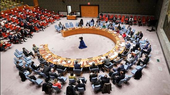 The United Nations Security Council meets on February 21, 2022 after Russia recognised two breakaway regions in eastern Ukraine as independent entities. (REUTERS)