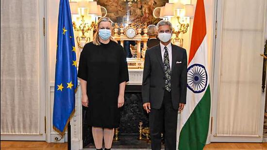 External affairs minister S Jaishankar addressed the opening session of the European Union (EU) ministerial forum on Indo-Pacific in Paris on Tuesday. (PTI) External affairs minister S Jaishankar addressed the opening session of the European Union (EU) ministerial forum on Indo-Pacific in Paris on Tuesday. (PTI)