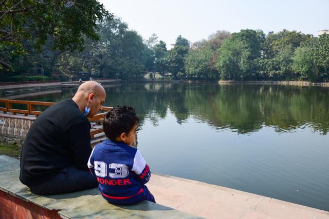 Prasad Nagar Lake is a favourite among kids, youngsters and yoga enthusiasts. (Photo: Manish Rajput/HT) Prasad Nagar Lake is a favourite among kids, youngsters and yoga enthusiasts. (Photo: Manish Rajput/HT)