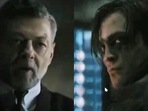 Andy Serkis and Robert Pattinson in a scene from The Batman.