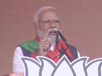 Prime Minister Narendra Modi addressing a rally in Barabanki district in Uttar Pradesh (Twitter @BJP4India)