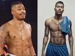 WWE star Carmelo Hayes (left) and Hardik Pandya