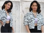 Neena Gupta's daughter Masaba Gupta is a multi-hyphenate icon that never fails to impress us. The 33-year-old star has proved herself as a creative and funky fashion designer, actor, and even a sartorial icon with her several photoshoots and glamorous appearances in Mumbai. Therefore, it won't be too far-fetched to say that there is nothing that Masaba cannot do. Her latest appearance in the bay is also proof of the same.(HT Photo/Varinder Chawla)