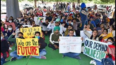 The students said PAU, Ludhiana, authorities have assured that the exams will be conducted online without involvement of a third party; (HT Photo) The students said PAU, Ludhiana, authorities have assured that the exams will be conducted online without involvement of a third party; (HT Photo)