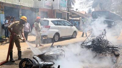The killing sparked off communal unrest from Sunday night itself with mobs going on a rampage across several neighbourhoods soon after the news of the attack spread via social media platforms and other mediums. (AFP) The killing sparked off communal unrest from Sunday night itself with mobs going on a rampage across several neighbourhoods soon after the news of the attack spread via social media platforms and other mediums. (AFP)