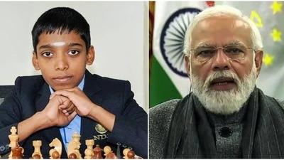 PM Modi lauds R Praggnanandhaa on win against Carlsen (Twitter)