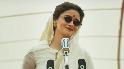 Alia Bhatt in a still from Gangubai Kathiawadi trailer.&nbsp;