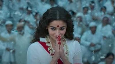 Alia Bhatt as Gangubai Kathiawadi.