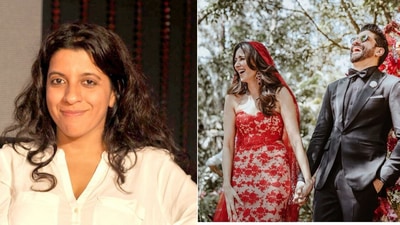 Zoya Akhtar congratulates Farhan Akhtar and Shibani Dandekar.