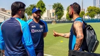 MS Dhoni, Virat Kohli and Rohit Sharma (Twitter/BCCI)