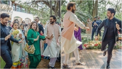 In the photo, Farhan Akhtar shakes a leg with his close friends, Farah Khan and Hrithik Roshan, and Shabana Azmi. A video of Hrithik and Farhan dancing to the tunes of Senorita from their film, Zindagi Na Milegi Dobara, also went viral recently. (Instagram/@faroutakhtar, @shibanidandekar) In the photo, Farhan Akhtar shakes a leg with his close friends, Farah Khan and Hrithik Roshan, and Shabana Azmi. A video of Hrithik and Farhan dancing to the tunes of Senorita from their film, Zindagi Na Milegi Dobara, also went viral recently. (Instagram/@faroutakhtar, @shibanidandekar)