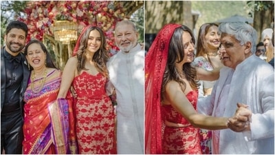Actor-filmmaker Farhan Akhtar tied the knot with his girlfriend Shibani Dandekar this Saturday in the presence of their close friends and family members. Moreover, snippets from their intimate wedding ceremony went viral on social media. Now, to Farhan and Shibani's fans' utter delight, the couple has shared official photos from their dreamy ceremony, and they are all about love. (Instagram/@faroutakhtar, @shibanidandekar) Actor-filmmaker Farhan Akhtar tied the knot with his girlfriend Shibani Dandekar this Saturday in the presence of their close friends and family members. Moreover, snippets from their intimate wedding ceremony went viral on social media. Now, to Farhan and Shibani's fans' utter delight, the couple has shared official photos from their dreamy ceremony, and they are all about love. (Instagram/@faroutakhtar, @shibanidandekar)