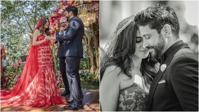 Shibani's outfit is custom-designed and is from the shelves of JADE by Monica and Karishma. Additionally, celebrity stylist Shaleena Nathani styled the actor for her special day. Shibani even thanked Shaleena and the label for making her wedding special. (Instagram/@faroutakhtar, @shibanidandekar) Shibani's outfit is custom-designed and is from the shelves of JADE by Monica and Karishma. Additionally, celebrity stylist Shaleena Nathani styled the actor for her special day. Shibani even thanked Shaleena and the label for making her wedding special. (Instagram/@faroutakhtar, @shibanidandekar)