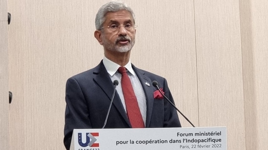 S Jaishankar addresses the European Union Ministerial Forum on Indo-Pacific in Paris(MEA) S Jaishankar addresses the European Union Ministerial Forum on Indo-Pacific in Paris(MEA)