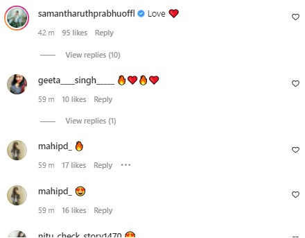 Comments on Rakul Preet's post.&nbsp;