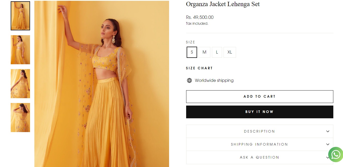 The Organza Jacket Lehenga Set.&nbsp; (leffet.in)