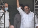 Enforcement Directorate (ED) arrest Maharashtra minister and NCP leader Nawab Malik in connection with an alleged money laundering case at Ballard Estate on Wednesday. (Satish Bate/HT PHOTO) Enforcement Directorate (ED) arrest Maharashtra minister and NCP leader Nawab Malik in connection with an alleged money laundering case at Ballard Estate on Wednesday. (Satish Bate/HT PHOTO)