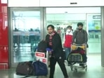 A special flight from Ukraine comprising Indian nationals including students lands in Delhi. (ANI)