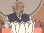 Prime Minister Narendra Modi addressing a poll rally in UP's Amethi, (Twitter- @BJP4India)