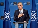 Nato secretary-general Jens Stoltenberg addresses joint press conference with European Commission president Ursula von der Leyen, and European Council president Charles Michel on Russia-Ukraine crisis on Thursday, February 24, 2022.(MINT_PRINT) Nato secretary-general Jens Stoltenberg addresses joint press conference with European Commission president Ursula von der Leyen, and European Council president Charles Michel on Russia-Ukraine crisis on Thursday, February 24, 2022.(MINT_PRINT)