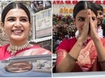 Samantha Ruth Prabhu in gorgeous rani pink silk saree greets fans at an event: Check out pics Samantha Ruth Prabhu in gorgeous rani pink silk saree greets fans at an event: Check out pics