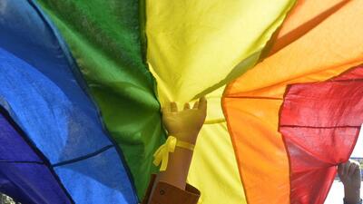Activists from the LGBT community wave their symbolic flag during a march in Siliguri a few years ago. (AFP) Activists from the LGBT community wave their symbolic flag during a march in Siliguri a few years ago. (AFP)