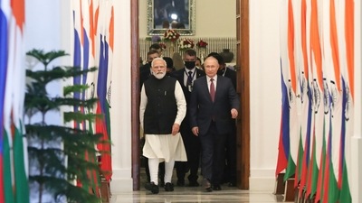 Prime Minister Narendra Modi was the first world leader to speak to Vladimir Putin after the Russian president ordered a military operation in support of the Moscow-backed regions of Donetsk and Luhansk in Ukraine on Thursday. (via Reuters) Prime Minister Narendra Modi was the first world leader to speak to Vladimir Putin after the Russian president ordered a military operation in support of the Moscow-backed regions of Donetsk and Luhansk in Ukraine on Thursday. (via Reuters)