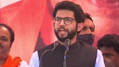 Shiv Sena leader & Maharashtra minister Aaditya Thackeray in Domariyaganj. UP (ANI) Shiv Sena leader & Maharashtra minister Aaditya Thackeray in Domariyaganj. UP (ANI)