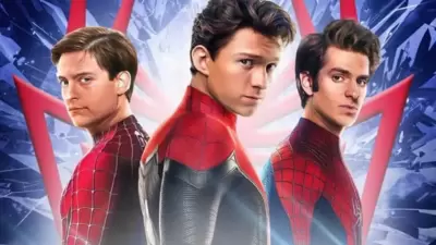 Tobey Maguire, Tom Holland, and Andrew Garfield in Spider-Man: No Way Home who recently recreated a viral meme. (HT Archive ) Tobey Maguire, Tom Holland, and Andrew Garfield in Spider-Man: No Way Home who recently recreated a viral meme. (HT Archive )