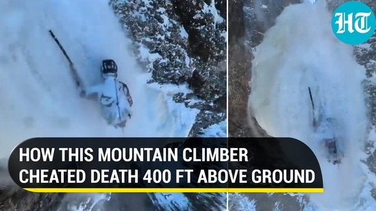 Watch how this ice climber cheated death after being hit by furious avalanche&nbsp;