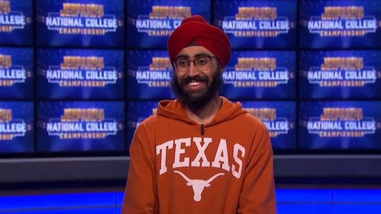 Jaskaran Singh from the University of Texas at Austin won the final round of Jeopardy! National College Championship.&nbsp;(@Jeopardy/Twitter )