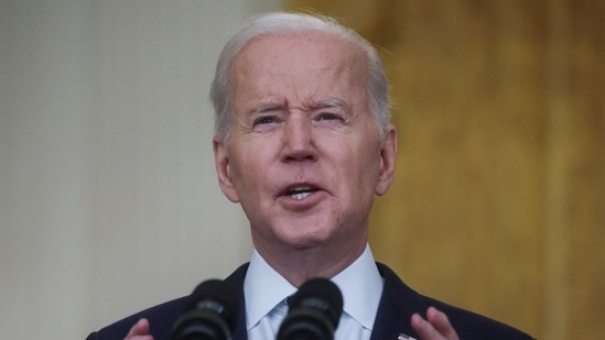 U.S. President Joe Biden delivers remarks on Russia's attack on Ukraine, in the East Room of the White House in Washington, U.S., February 24, 2022. REUTERS/Leah Millis(REUTERS)