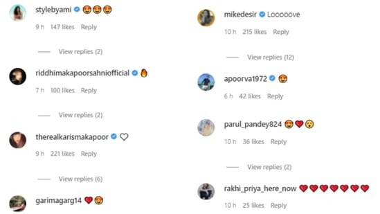 Comments on Alia Bhatt's post. Comments on Alia Bhatt's post. 