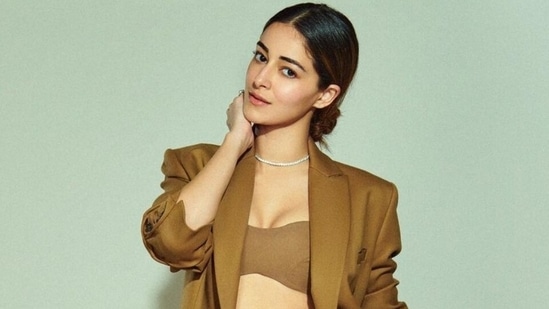 Ananya Panday's sultry look in brown bralette and powersuit is as good as 'alpenlibe': All pics inside