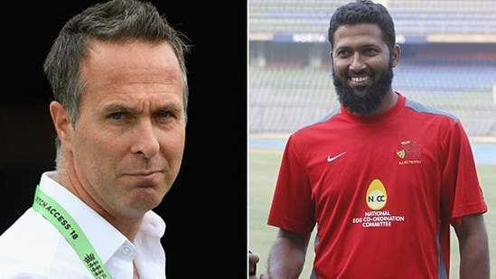 Michael Vaughan and Wasim Jaffer. (Getty Images) Michael Vaughan and Wasim Jaffer. (Getty Images)