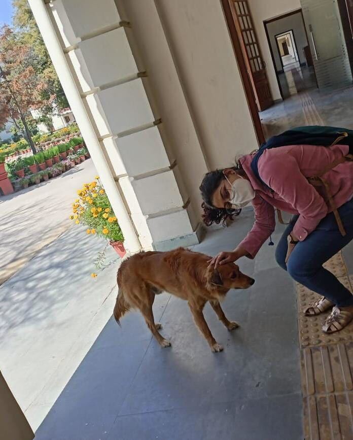 Devina Kapoor with Sheru Devina Kapoor with Sheru