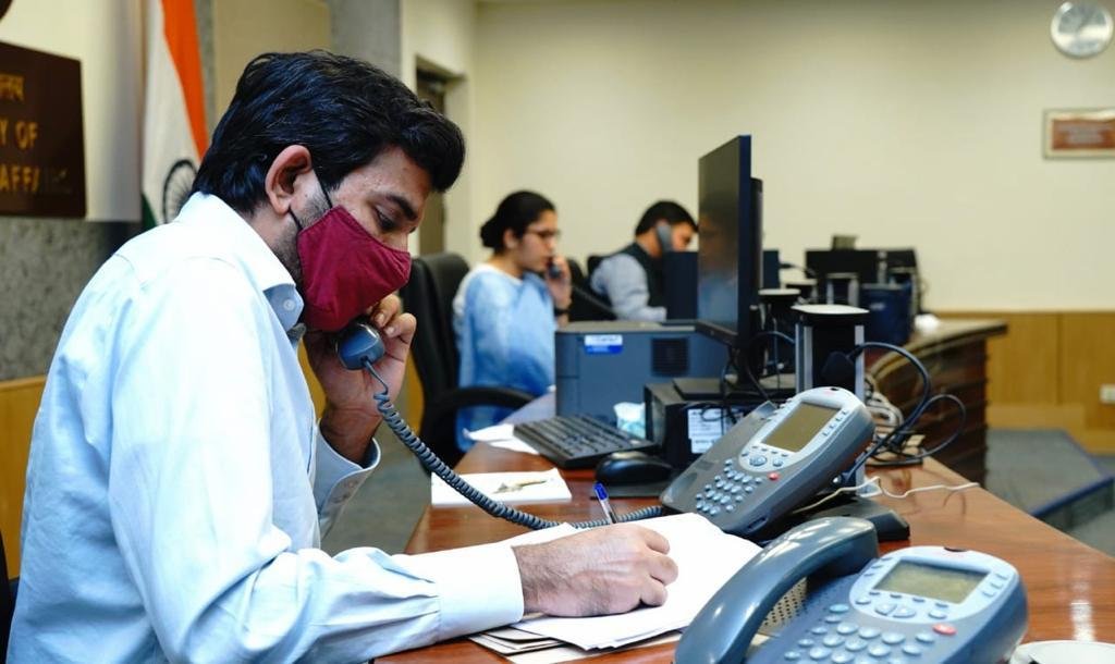 MEA control room in Delhi being expanded and made operational on a 24x7 basis. (ANI Photo)