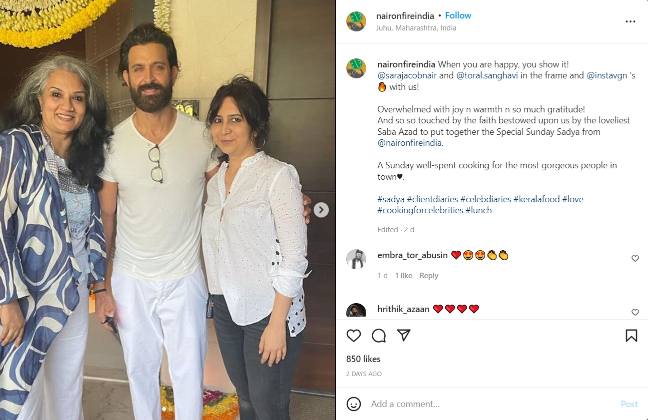 Hrithik Roshan wore an all-white outfit.