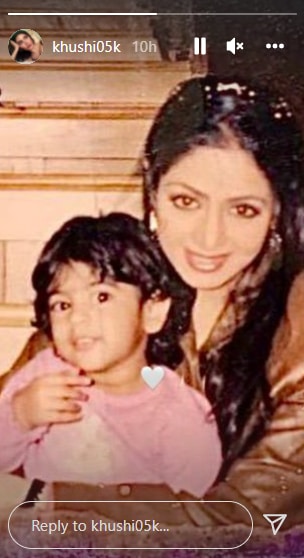 Khushi Kapoor remembers mother Sridevi.