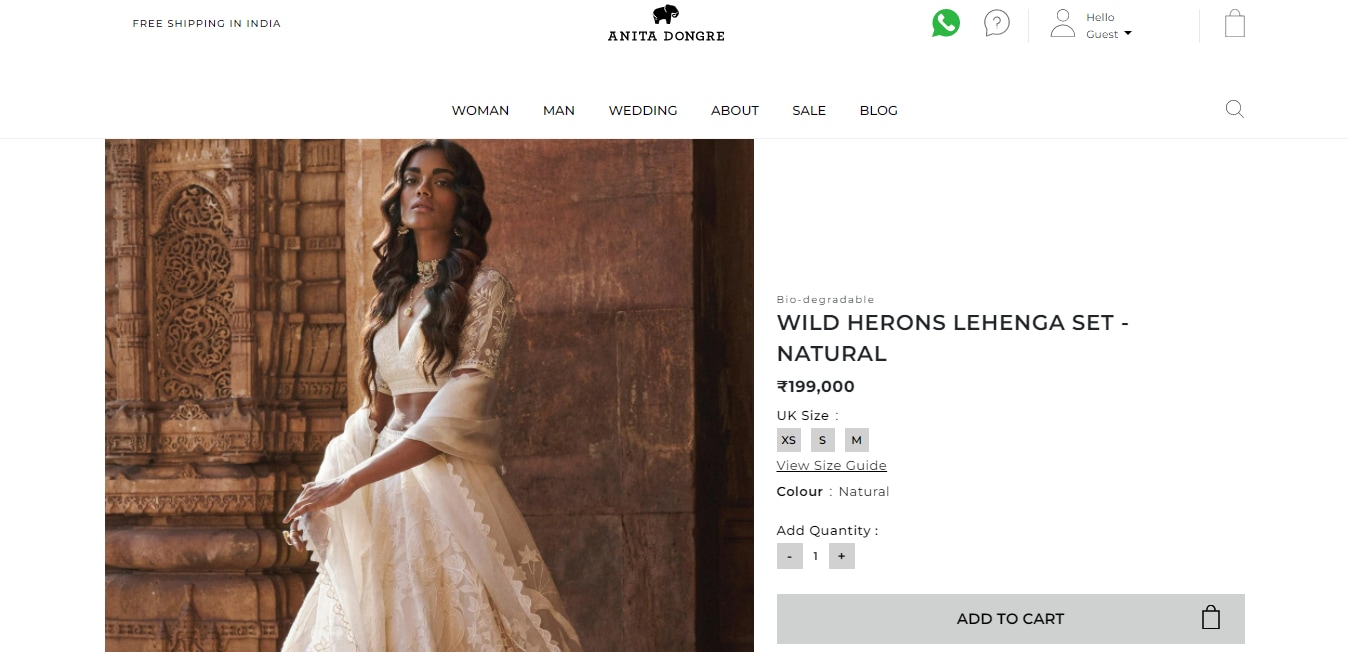 The Wild Herons Lehenga Set. (anitadongre.com)